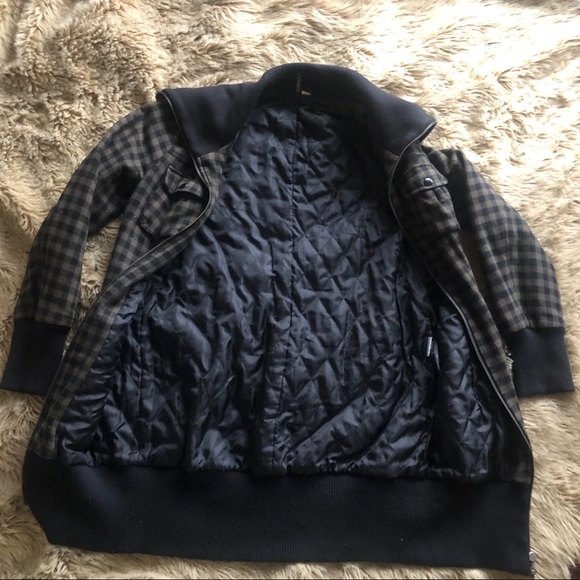 Wool cargo coat olive green black 8 - Picture 8 of 10